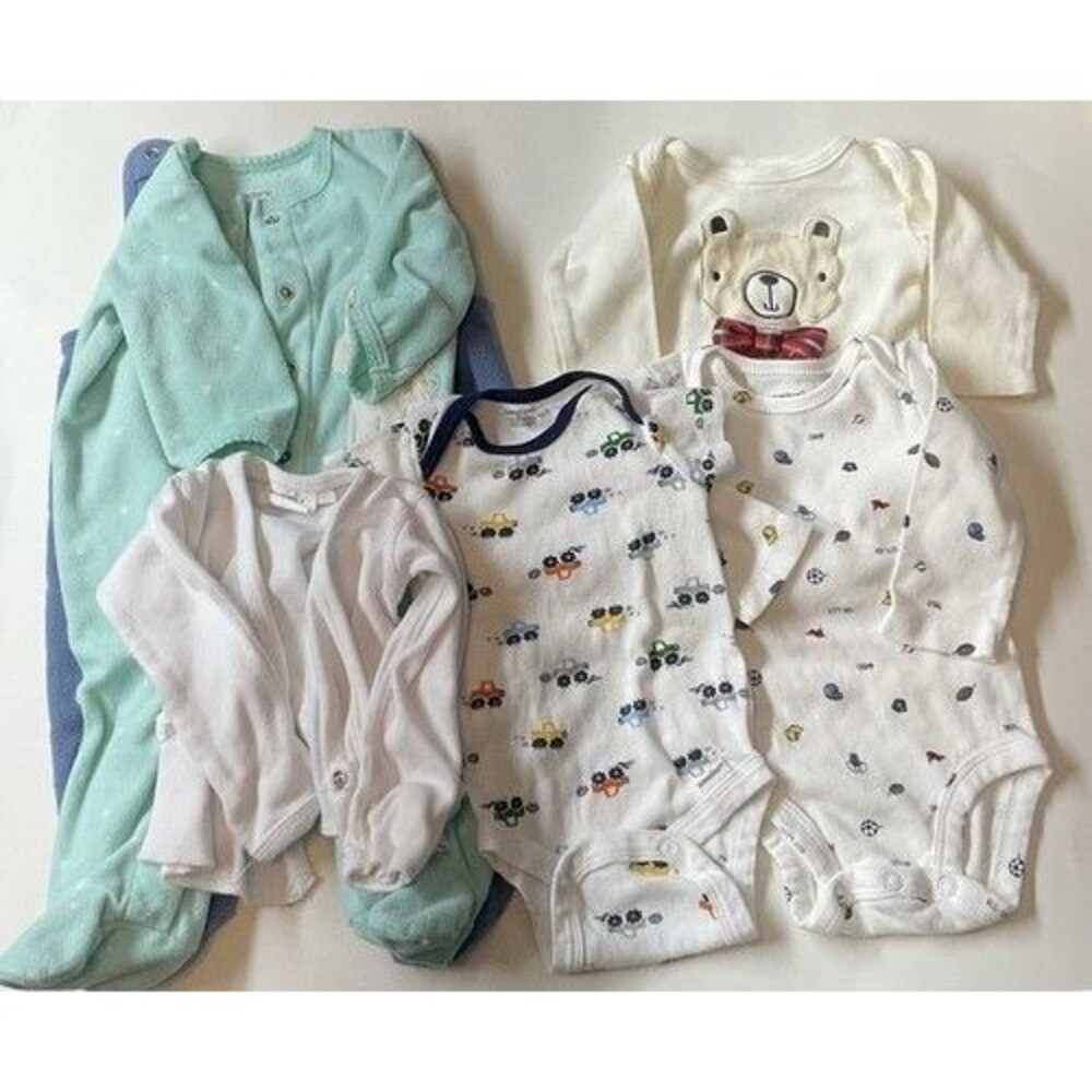 Mix Baby Boy Clothes‎ Lot of 6 Pcs Variety Shirts 0-3 mths Coats Overalls Winter
